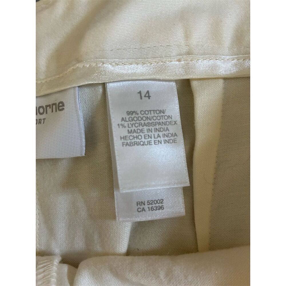 Liz Claiborne Lizsport Women's Beige Stretch Straight Leg Pants Size 14 - Picture 9 of 14